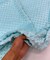 Ice Blue Minky Dot Fabric by the Yard, 60" Wide Ultra-Soft Plush Minky Fabric for Baby Blankets, Nursery Decor, Plush Toys & Sewing